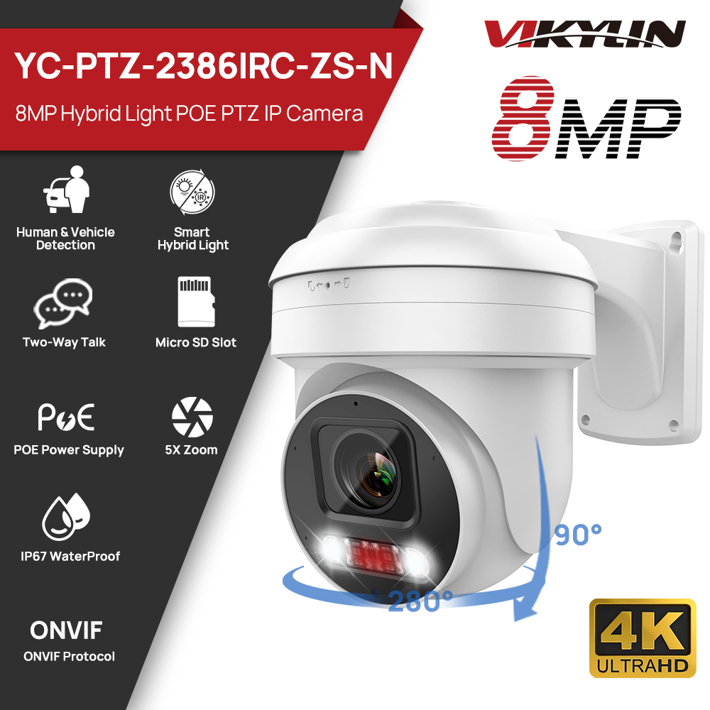 Smart Home Microsoft - Cámara IP Vikylin PTZ con Zoom