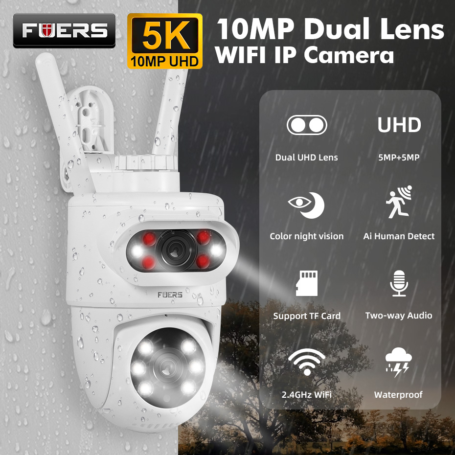 FUERS 5K 10MP cámara IP de dob - Smart Home Camera Ezviz reseña y precio